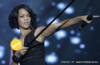 Сиськи (и сосок?) Рианны (Rihanna) тоже Выступают в Шоу